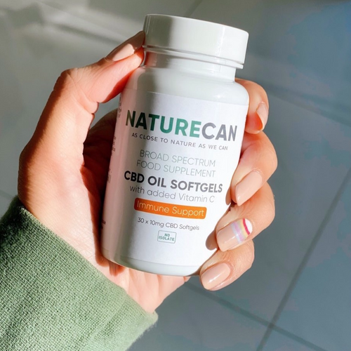 CBD oil capsule with vitamin c