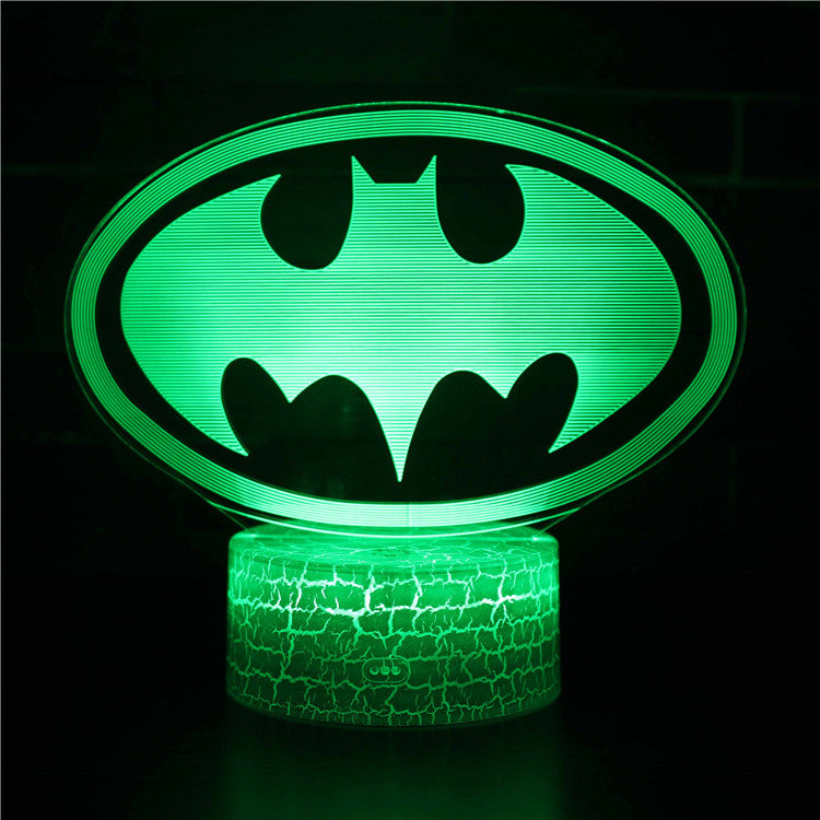 The Batman Logo 3D Night Light Illusion LED Table Desk Dimmable Optical