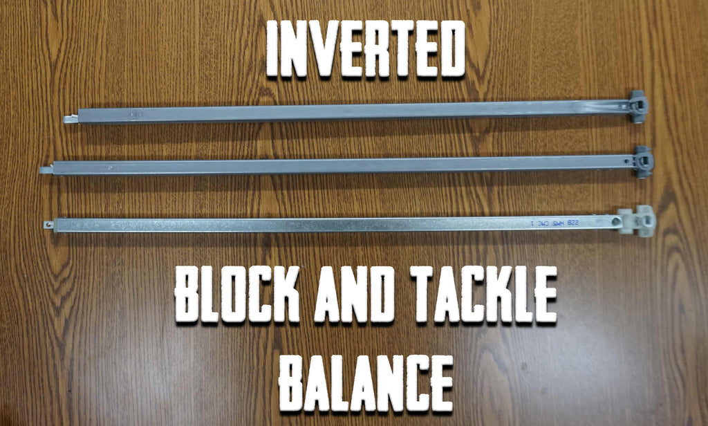 Inverted block and tackle balance replacement