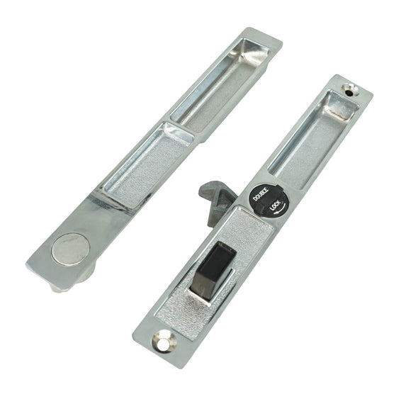 WRS Spring-Loaded Double Locking Patio Door Handle & Lock Set - Chrome ...