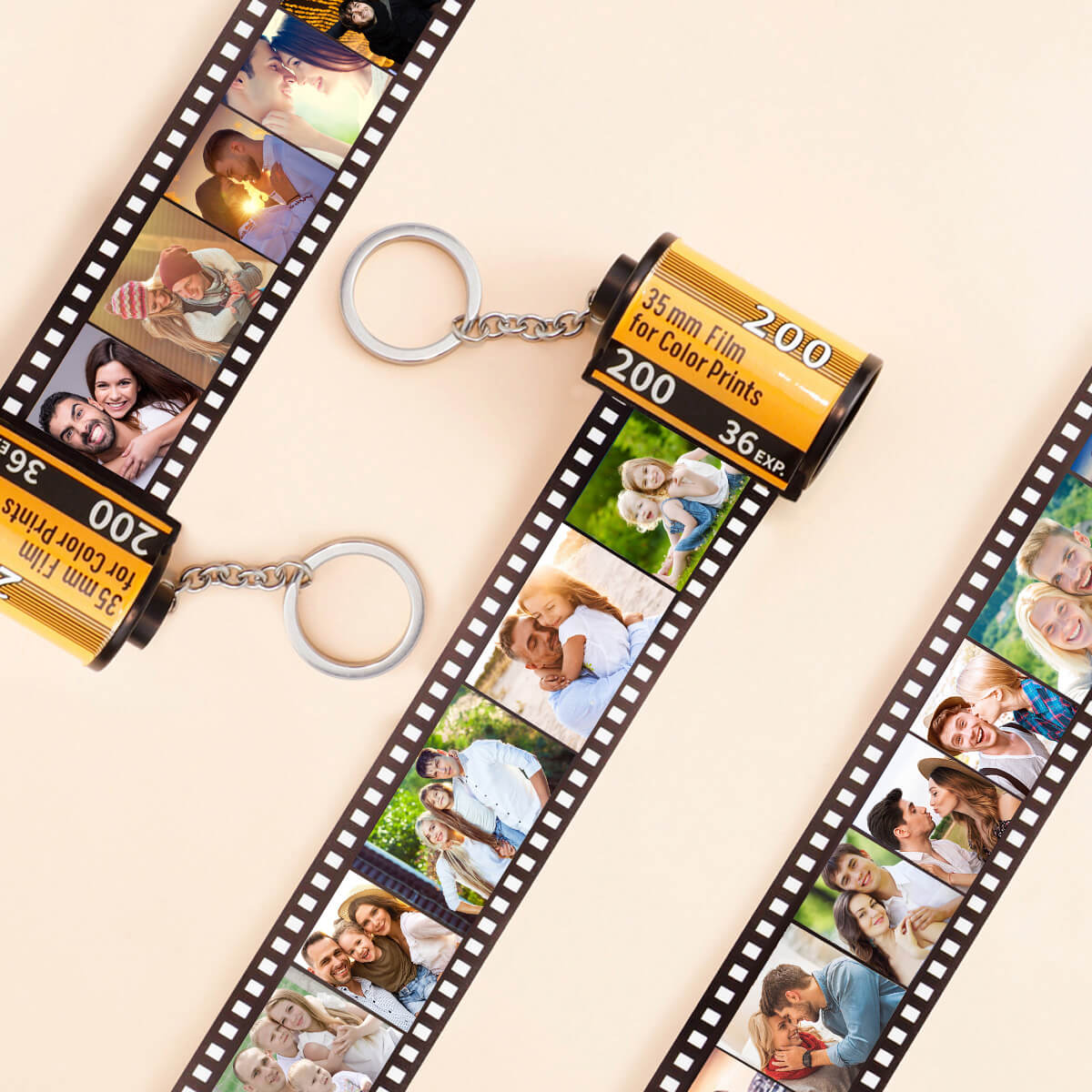 Personal Film Roll Keychain Custom Camera Roll Key Chain