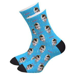 baby face on socks