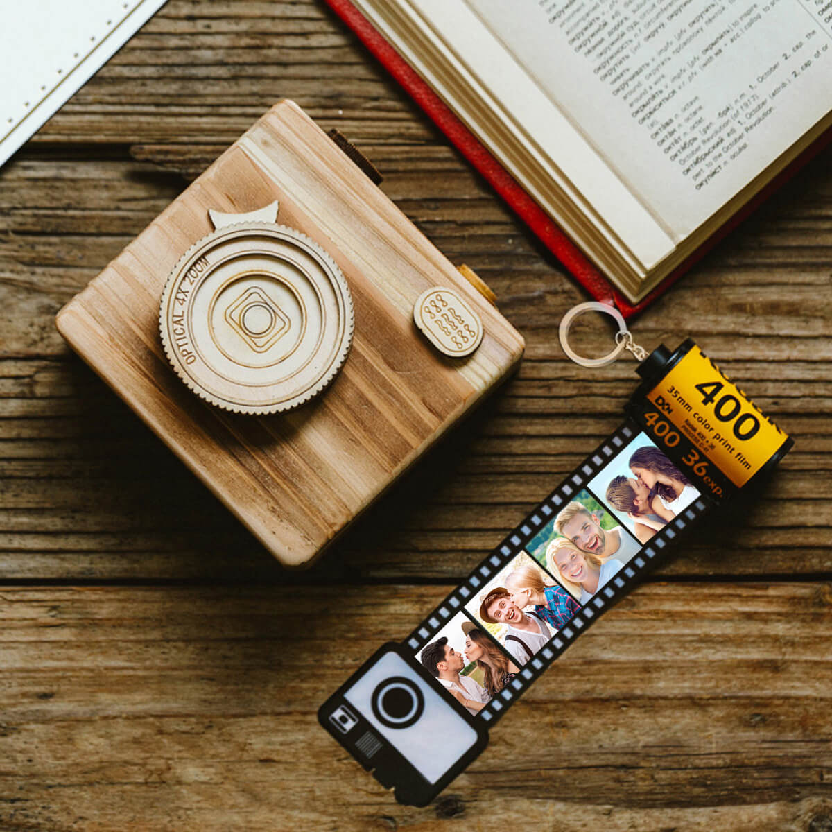 Custom Camera Roll Customizable Film Roll Keychain Romantic Customized