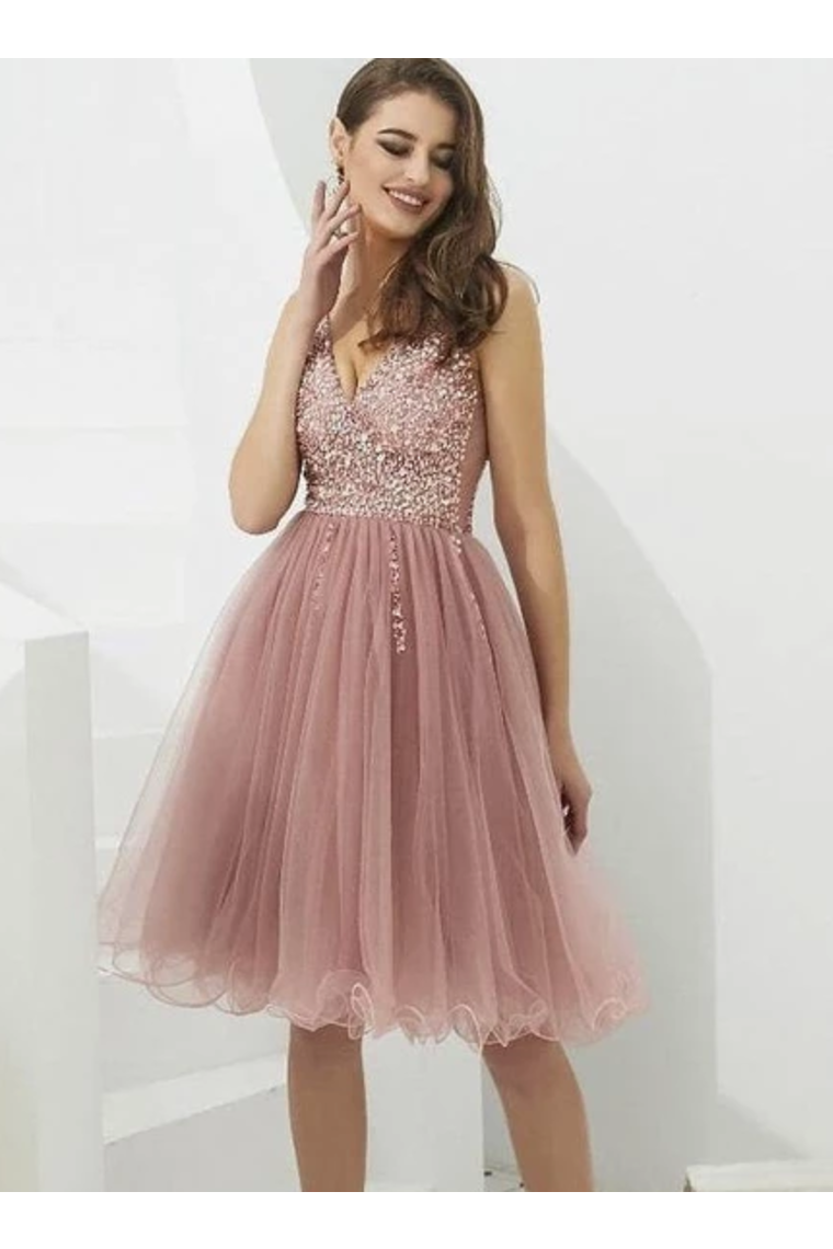 Buy 2020 A Line HighNeck Satin & Lace Short/Mini Dresses