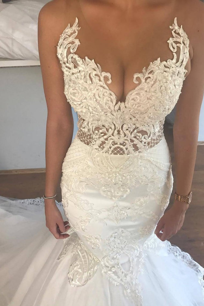 sexy trumpet wedding dress