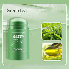 Green Tea Solid Mask Stick Face Moisturizing Deep Cleaning Blackhead Pores Oil Control Treatment Skin Care Solid Face Mask