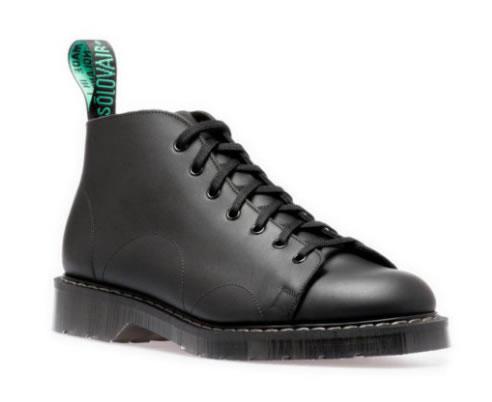 BLACK GREASY LEATHER MONKEY BOOT 