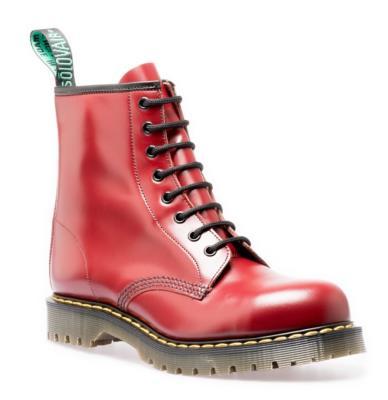 red steel cap boots