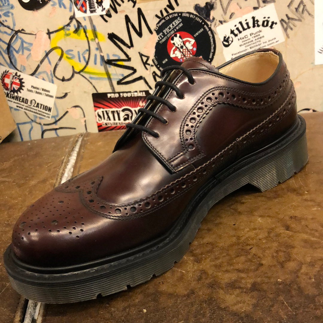 LOAKE - ROYAL BURGUNDY BROGUE WITH HEAT WELTED SOLE