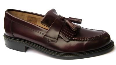 LOAKE - OXBLOOD "BRIGHTON" LEATHER LOAFER WITH LEATHER