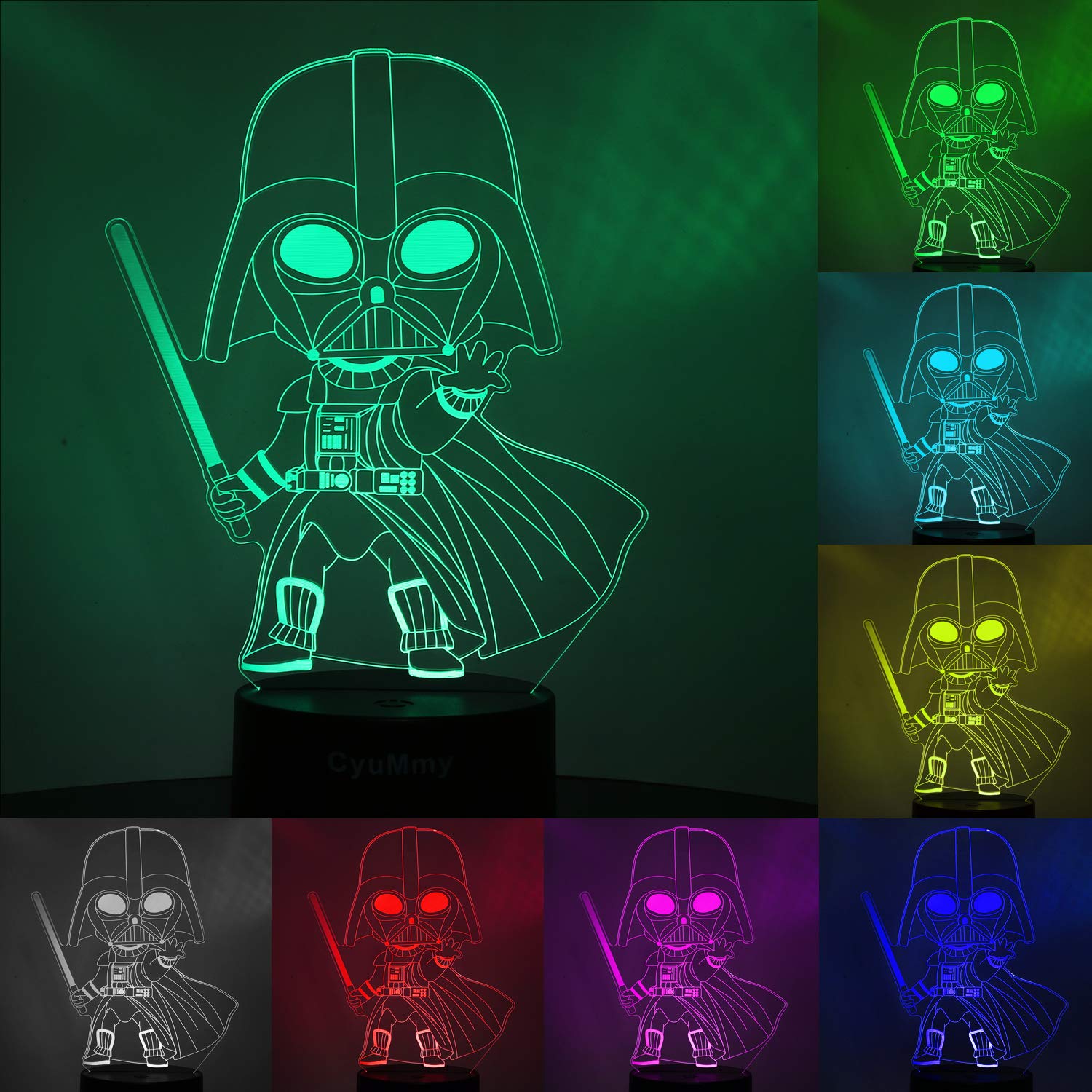 3d illusion star wars night light