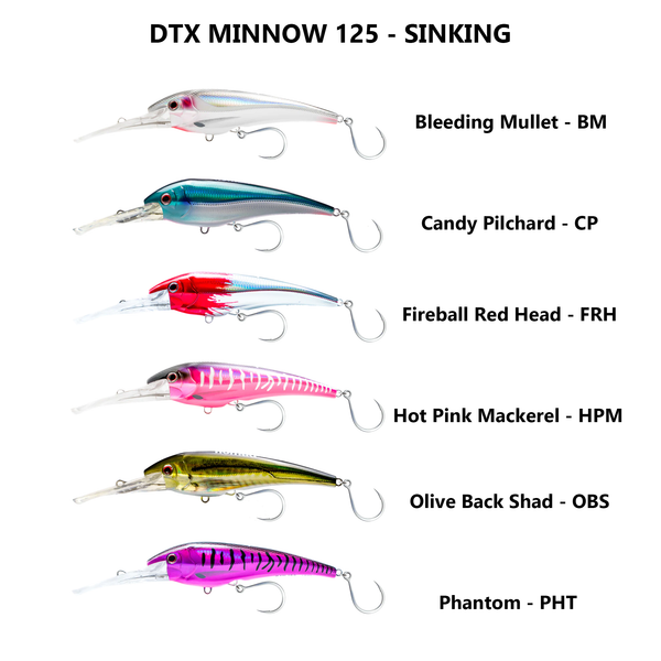 NOMAD DESIGN DTX Minnow 200 Sinking 8 Lure – Crook and Crook Fishing,  Electronics, and Marine Supplies