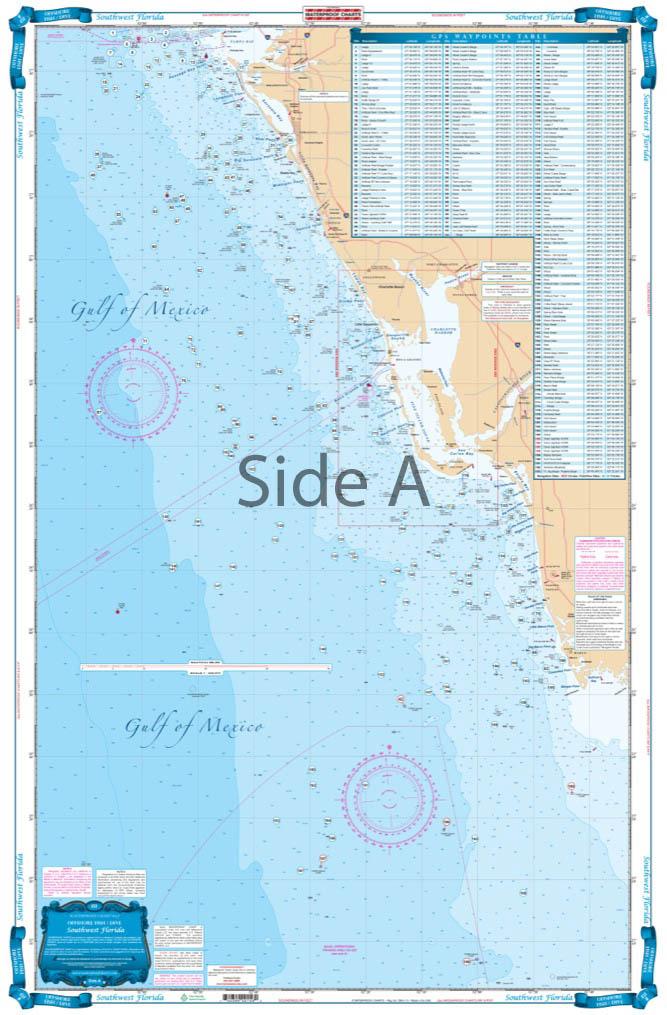 Waterproof Charts 15F Southwest Florida Offshore Fish and Dive Crook