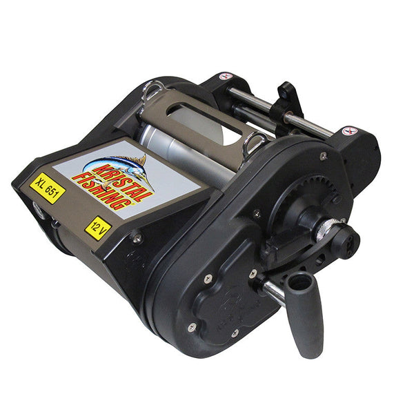 Kristal XL601-12V 50/80# Electric Reel – Crook and Crook Fishing,  Electronics, and Marine Supplies