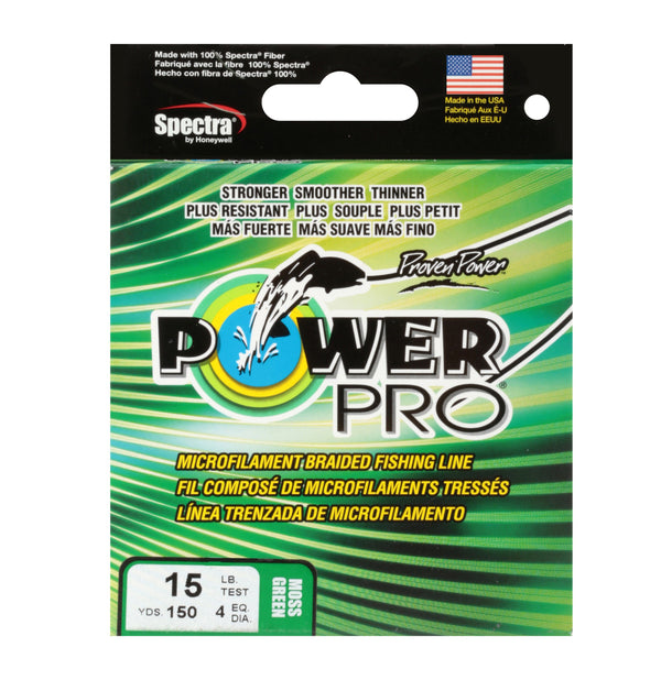 POWER PRO 10LB Braid 150YD GREEN Fishing Line – Crook and Crook Fishing,  Electronics, and Marine Supplies