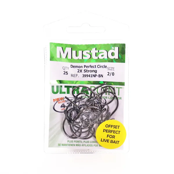 MUSTAD Demon? Circle Hook Offset - 2X Strong - 25-pack