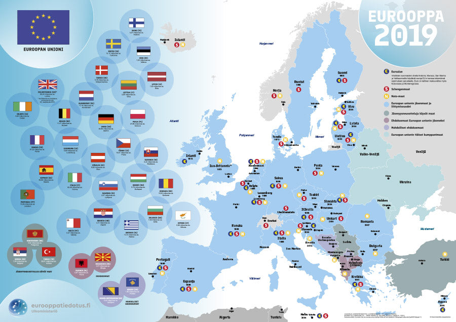 euroopan unionin kartta Euroopan kartta 2019 (FI) – UM julkaisupalvelut