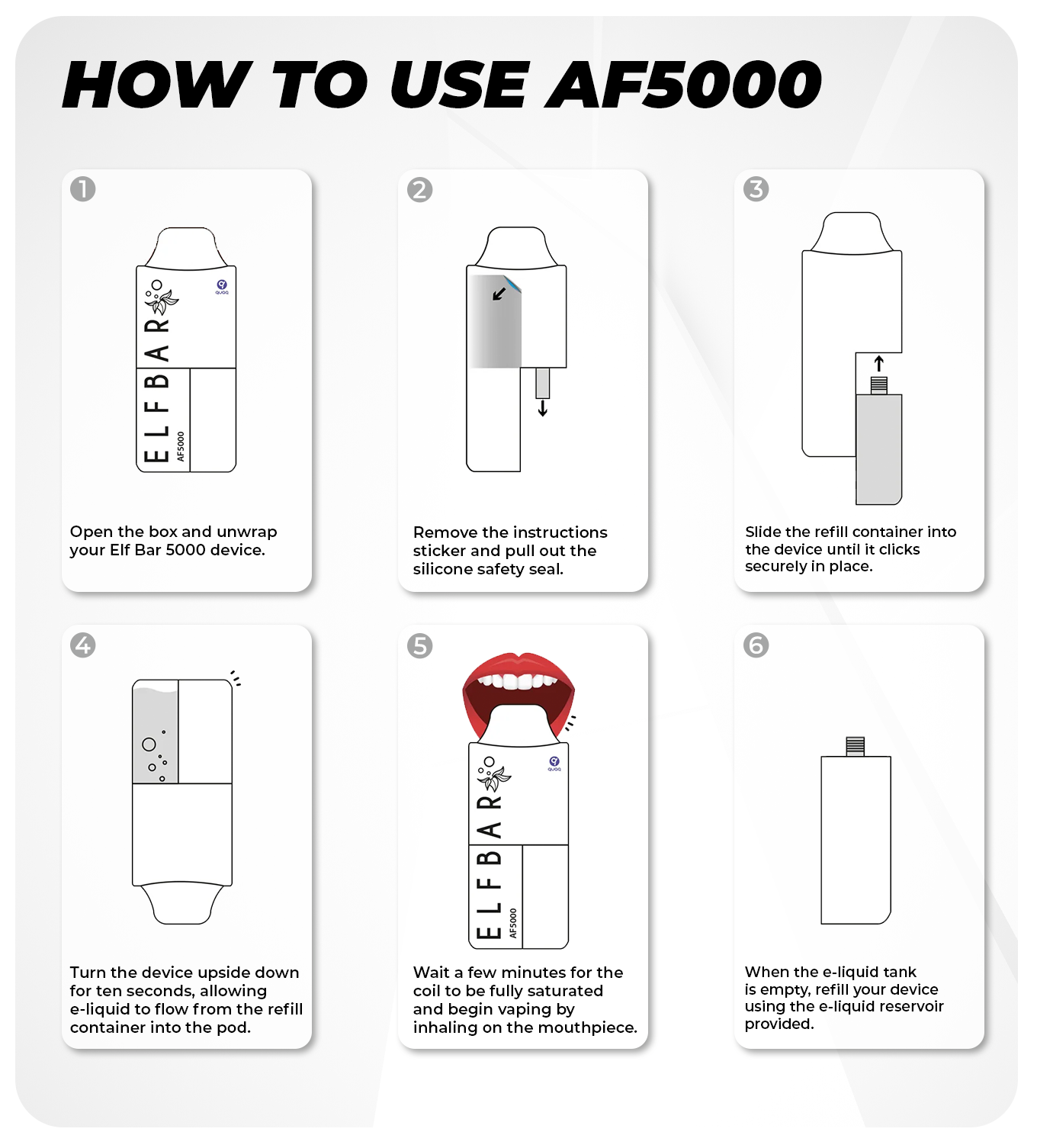 Elf Bar AF5000 Instructions for use