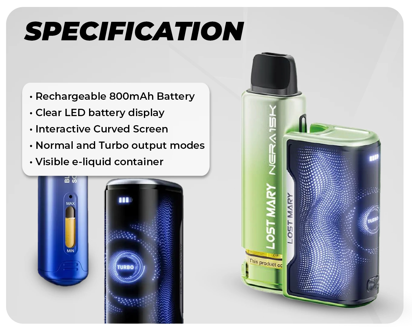 Nera 30K Specifications