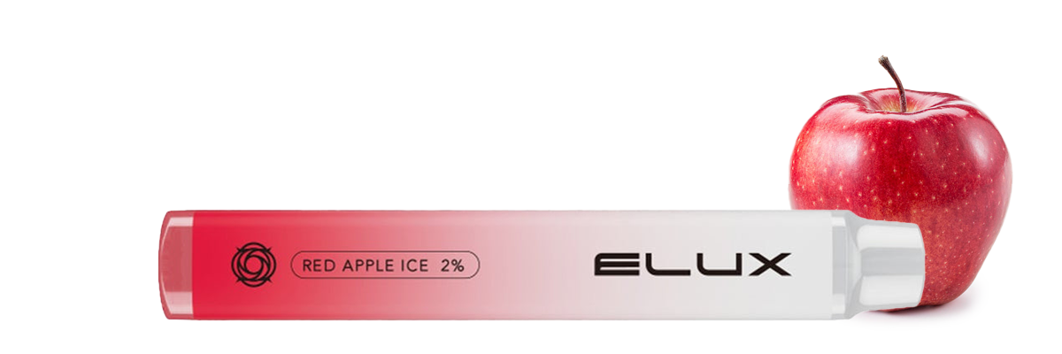 Red Apple Ice: White and Red Elux Bar