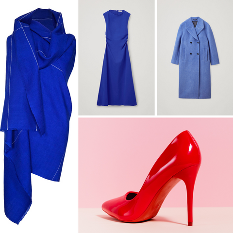 Blue colour outfit with Cape Dia 