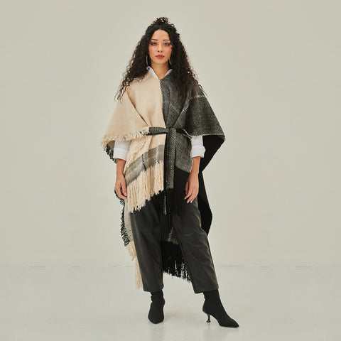 poncho with belt