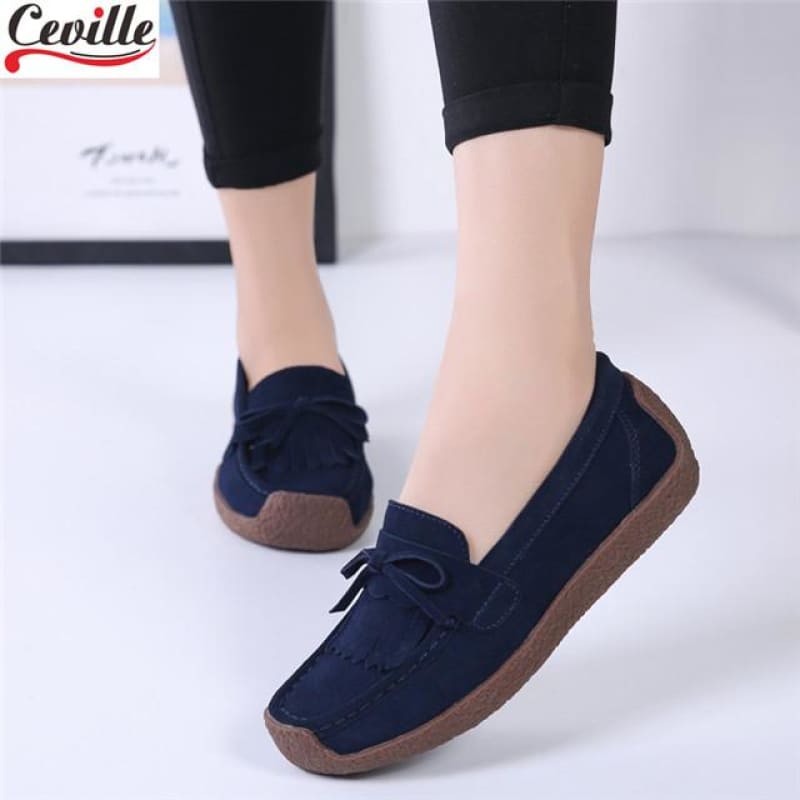Fashion Women Casual Shoes Loafers Genuine Leather Shoes Flats Ladies - My  Web Store Shopping