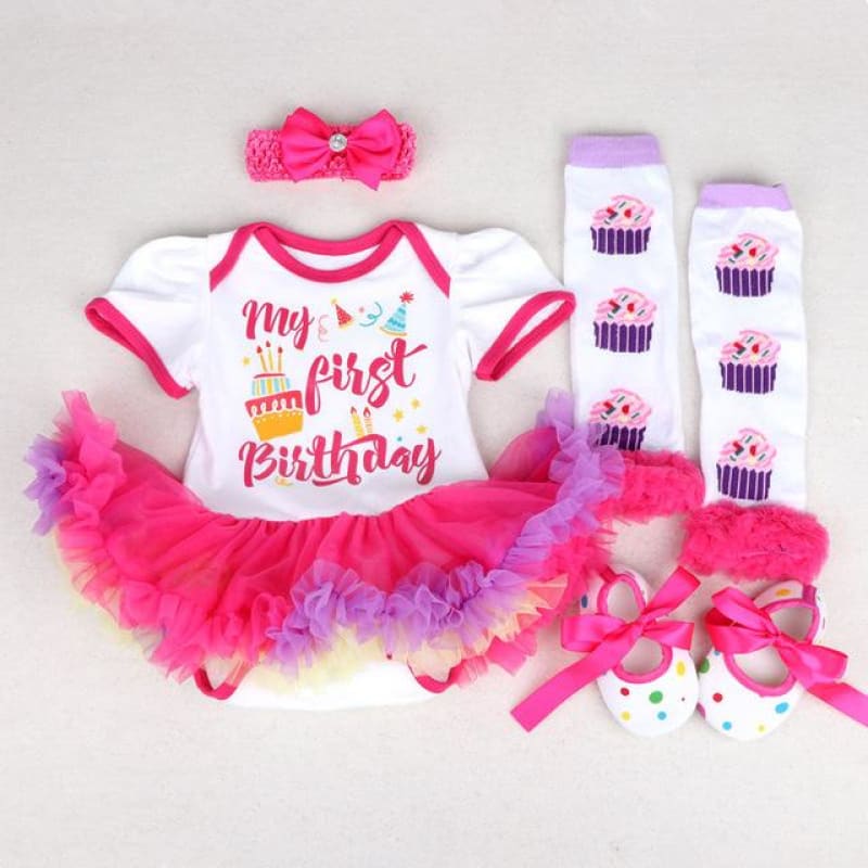 My 1st First Birthday Outfits Baby Clothes Toddler Girl Suits Baby Clothing Sets freeshipping - My Web Store Shopping
