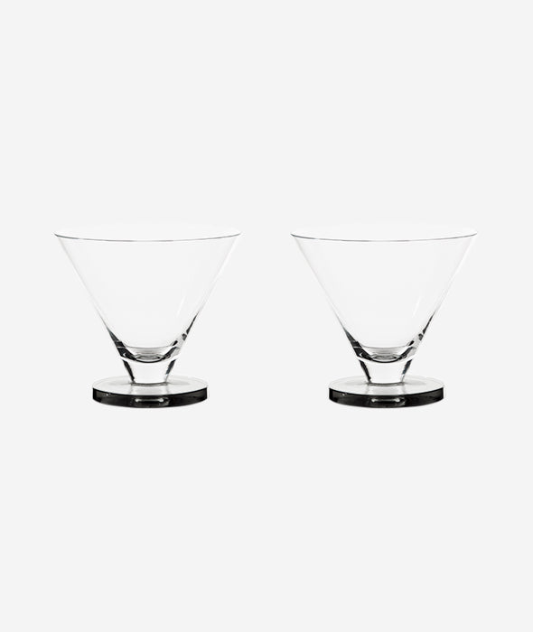 Serapha Triangle Martini Glasses, Set of 4