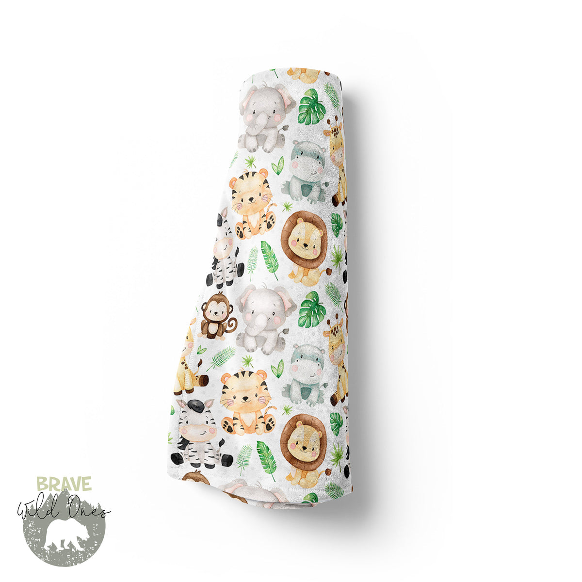 Safari Animals Minky Blanket, Jungle Nursery Bedding - Safari Explorer ...