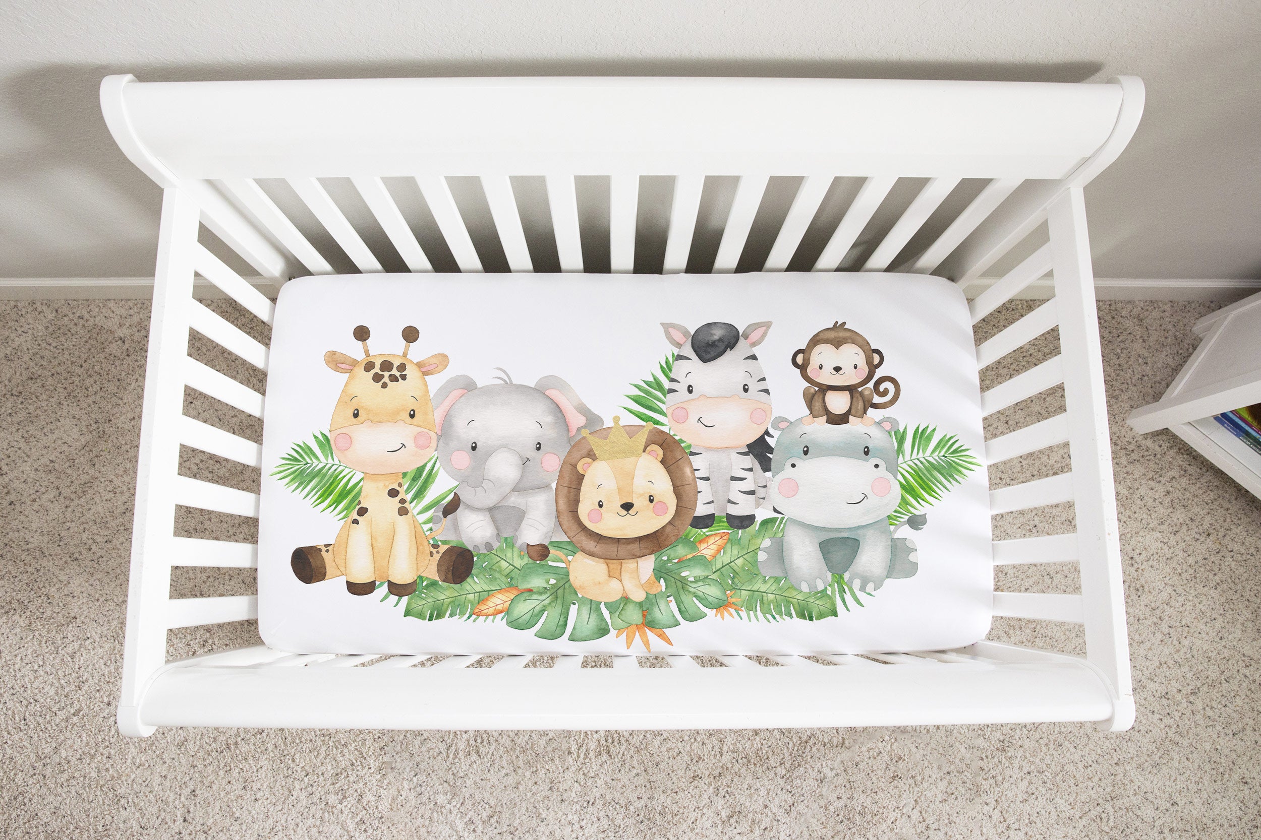 safari crib fitted sheet