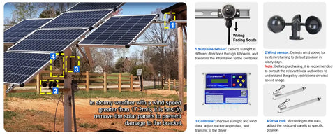 Active solar trackers