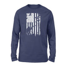 Load image into Gallery viewer, White American flag duck hunting legend hunter NQSD248 - Standard Long Sleeve