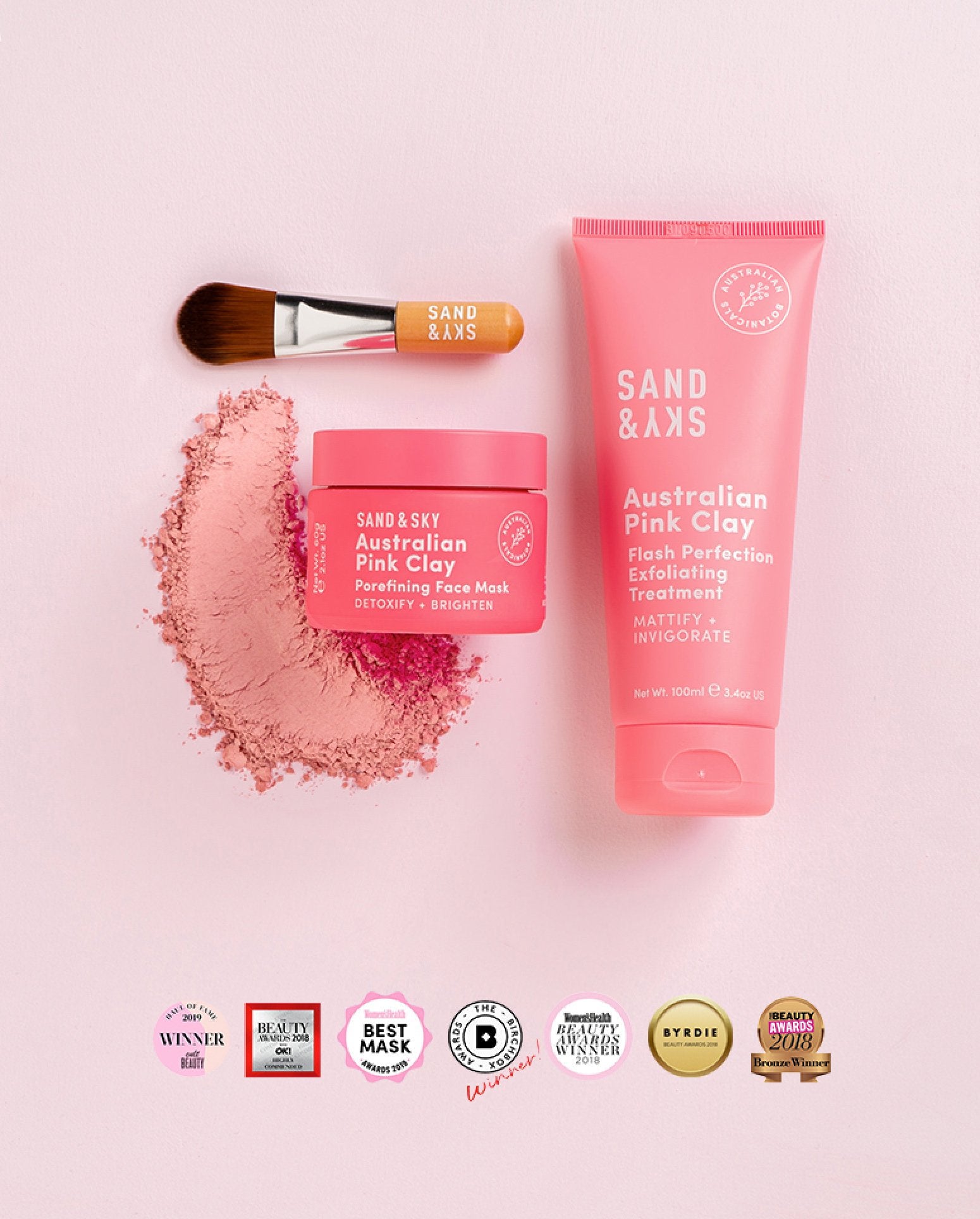 Download Australian Pink Clay Exfoliating Face Scrub Sand And Sky Us PSD Mockup Templates