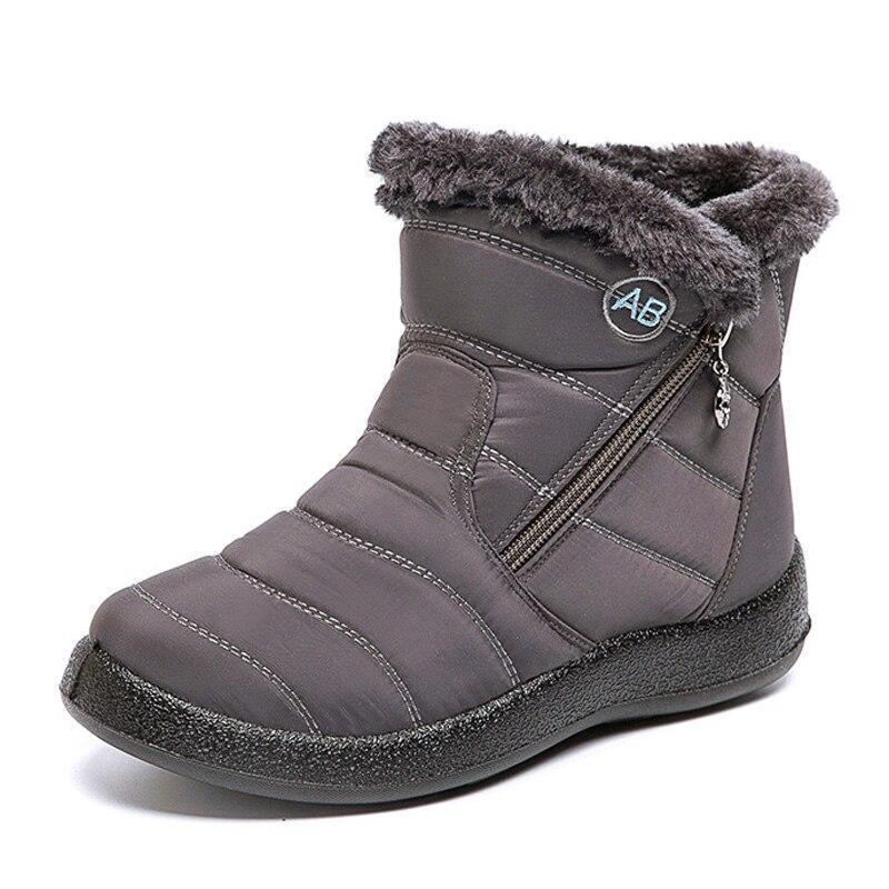 fur warm snow boots