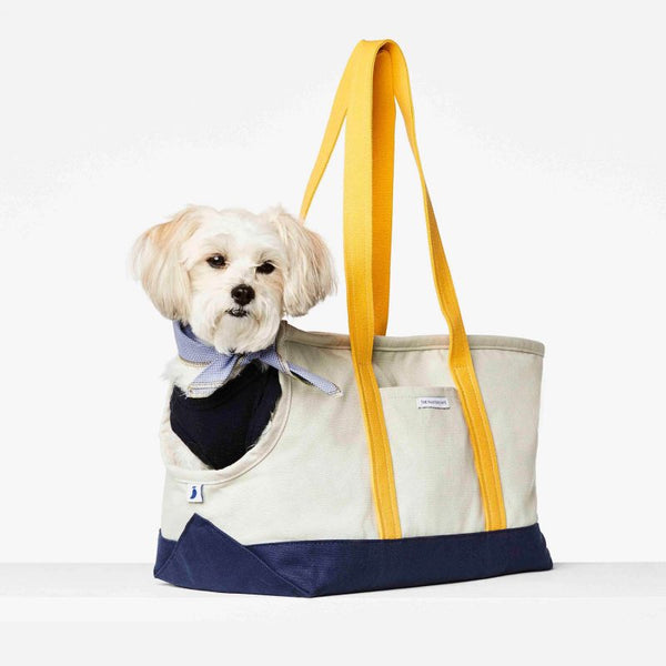 Canvas Dog Tote - Natural & Orange – Designer Dog CarriersDesigner Dog  Carriers