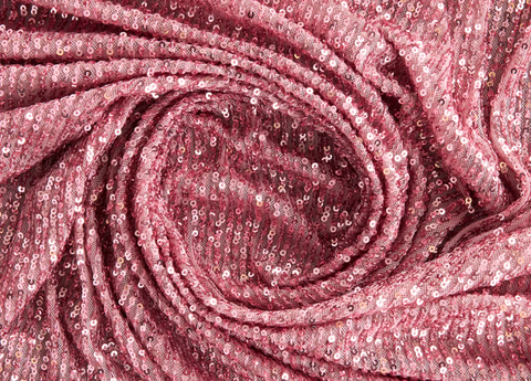 Ariel line sequin mesh in rose 