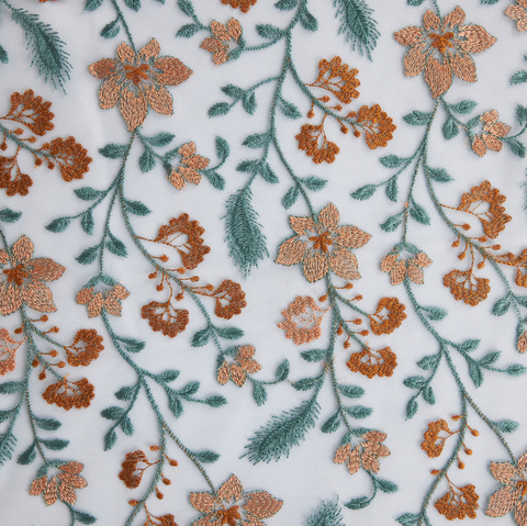 Floral embroidery zelouf fabrics
