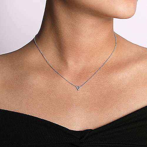 diamond triangle pendant