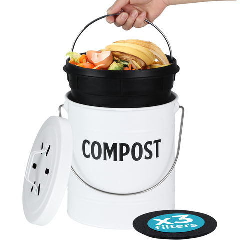 White Compost Bin