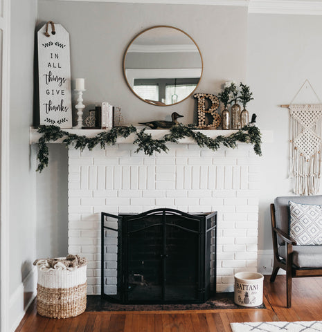 elegant rustic fireplace