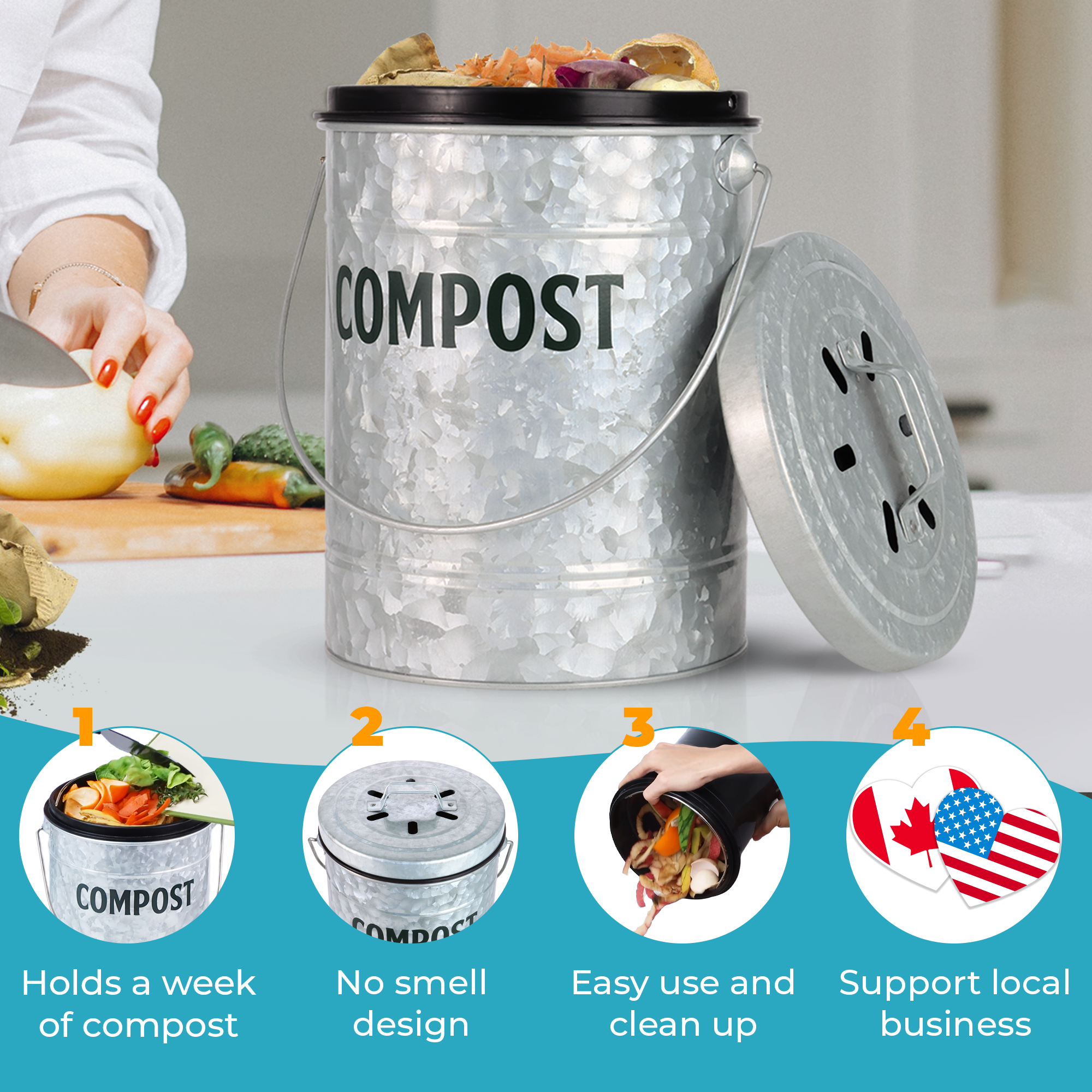 Compostable Filter for Compost Pail