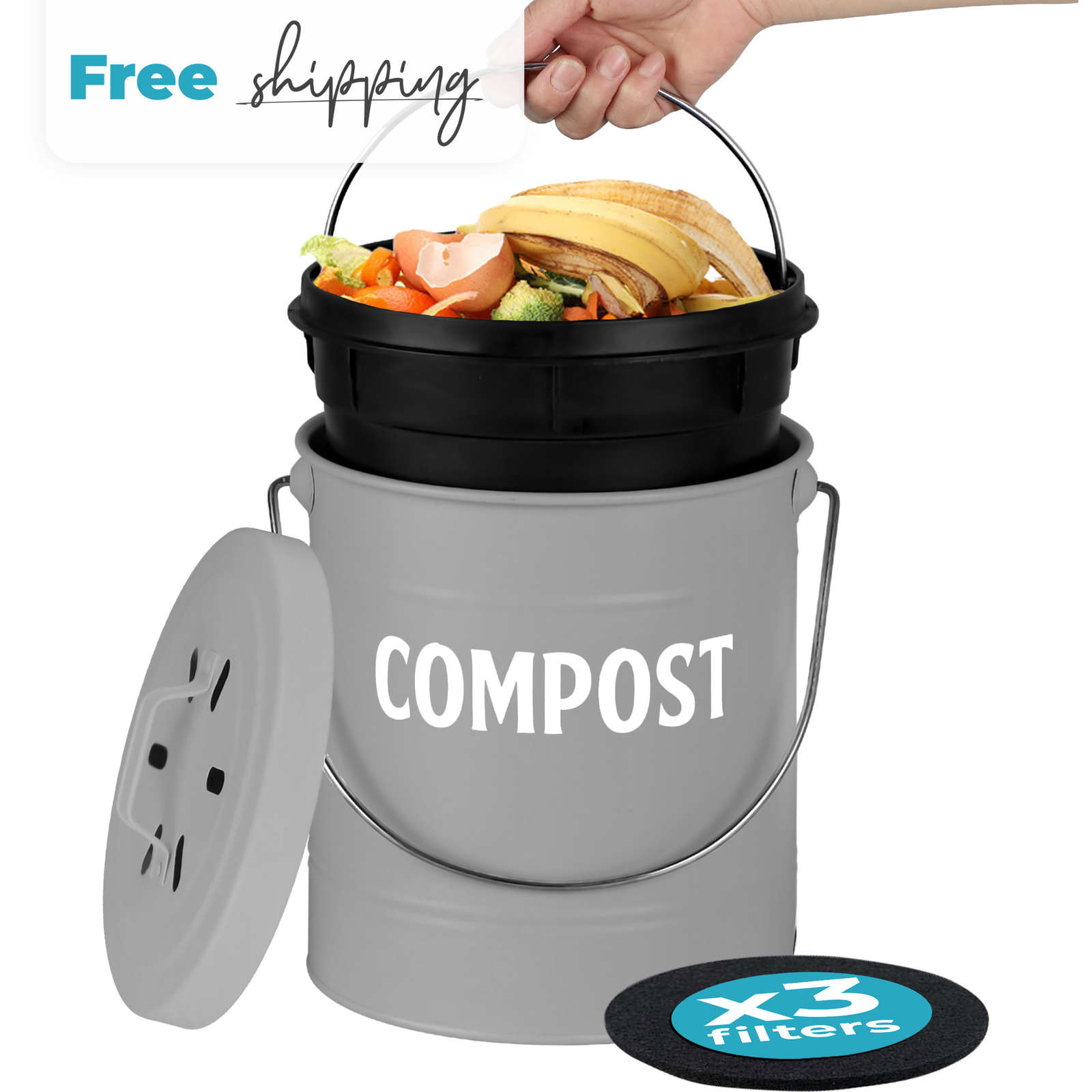 The 2-in-1 Kitchen Compost Pail