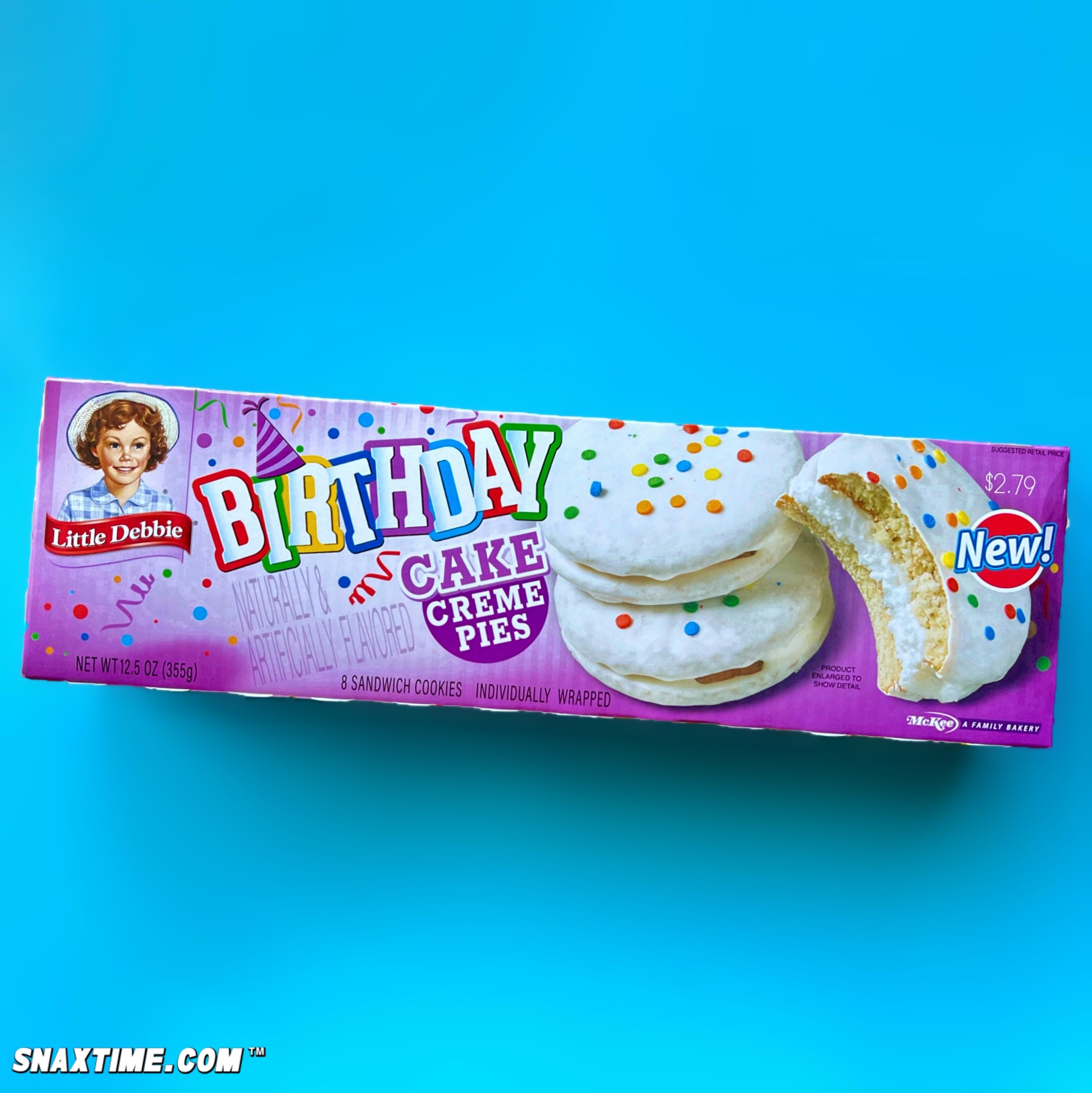 Little Debbie Birthday Cake Creme Pies Box