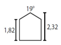 Hauteur abri de jardin Flodova