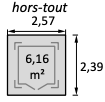 Dimension hors tout abri de jardin Mareuil