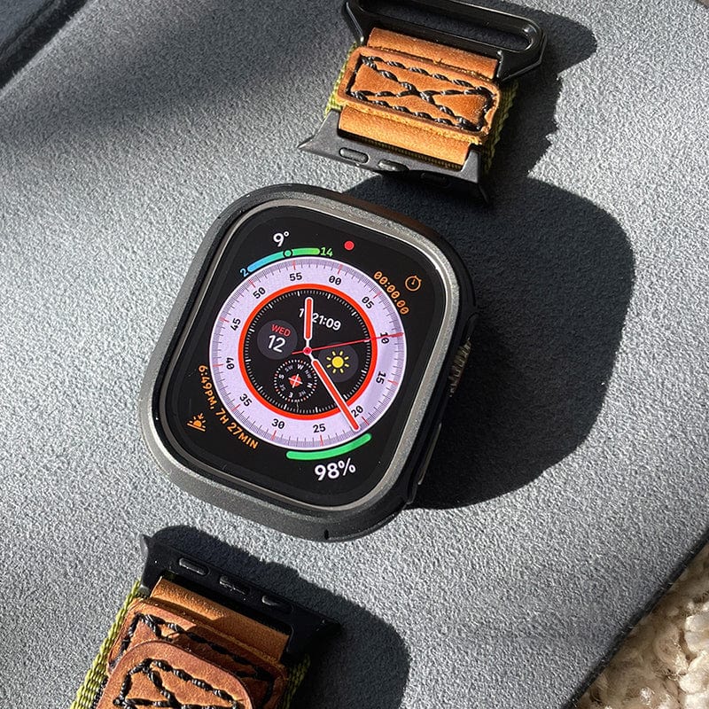 Apple Watch Ultra 49mm Quattro Max軍規保護殼+保護貼套組(附貼膜神器)