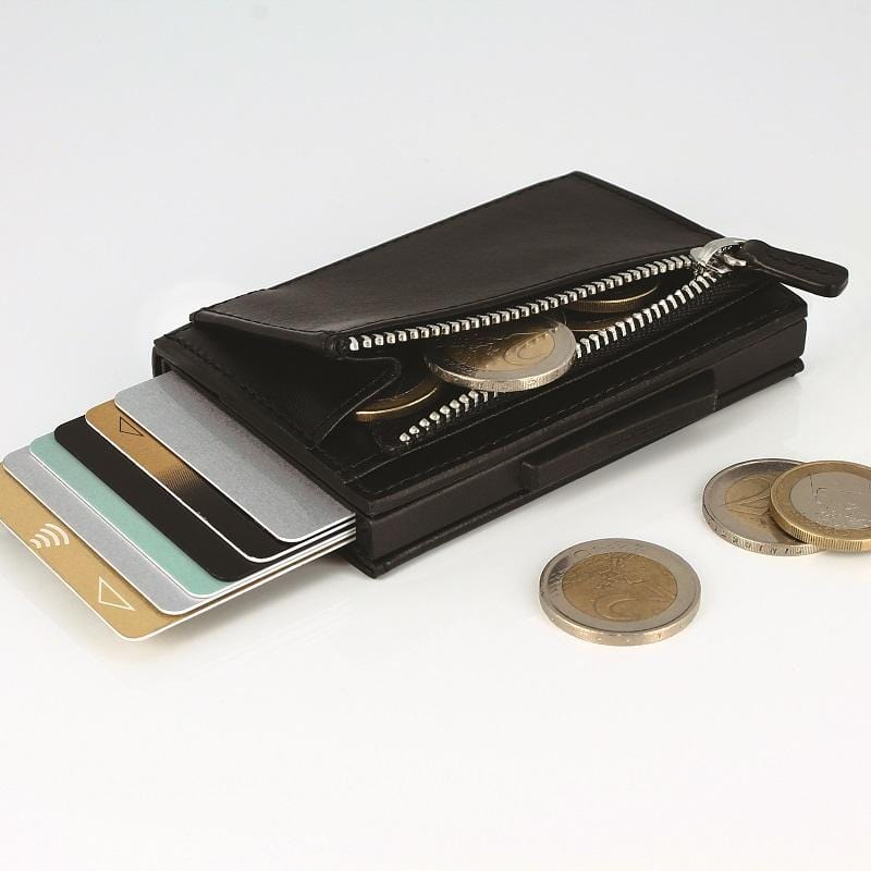 Cascade Zipper Wallet RFID 安全防盜真皮拉鍊三摺錢包－7色任選