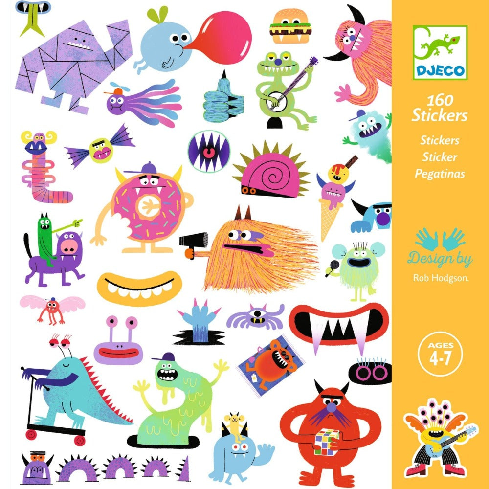 DJECO stickers Monsters 4 jr+