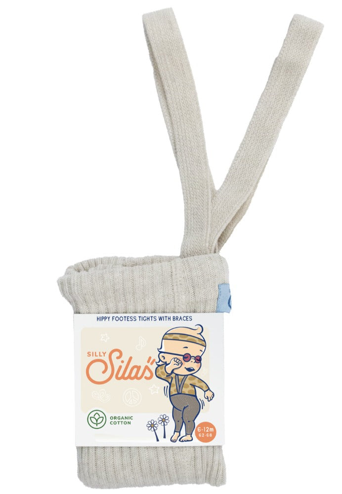 Silly Silas maillot hippy zonder voetjes katoen cream 6-12 m